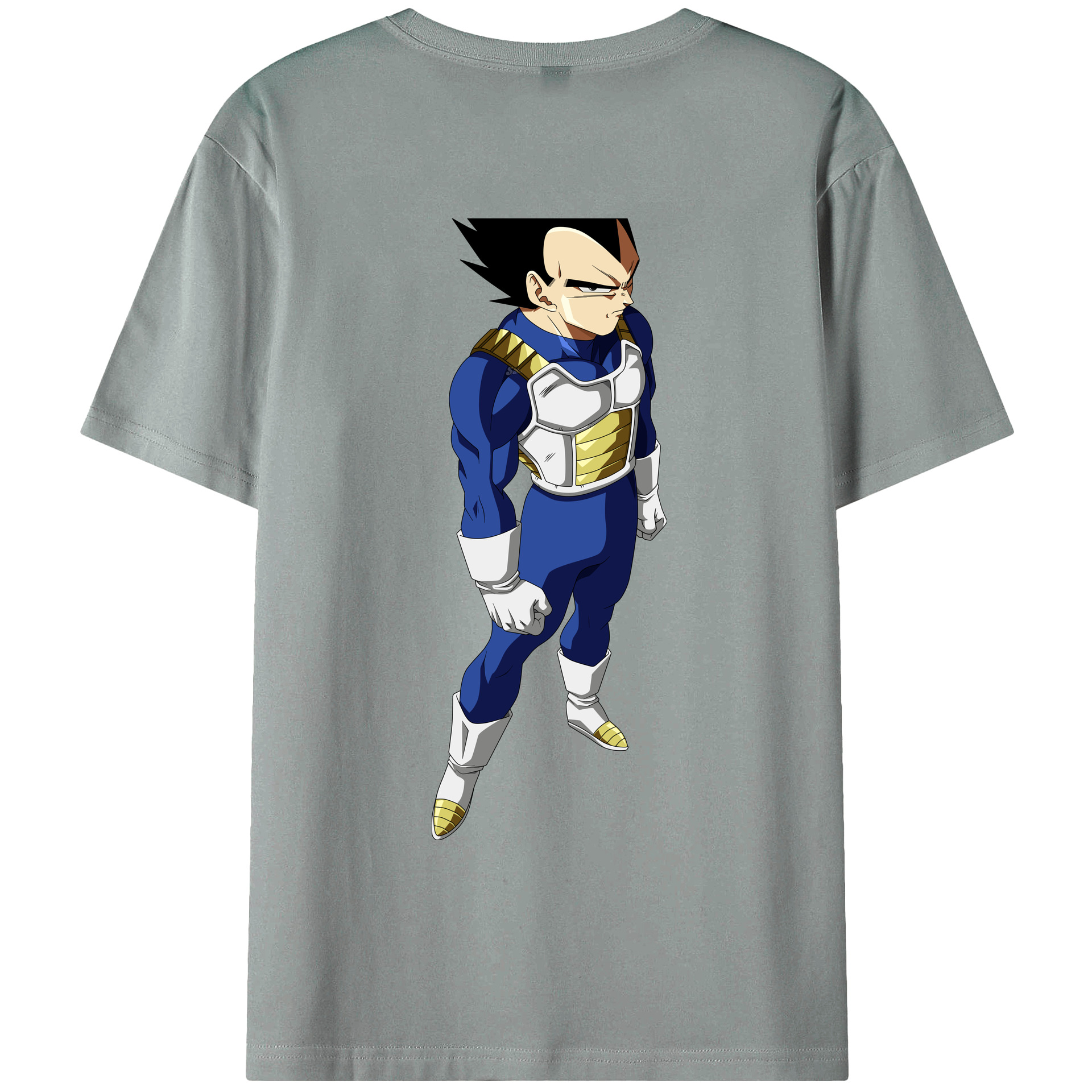 （画像用） ドラゴンボール ベジータ四世（Bejīta Yonsei）DRAGON BALL Vegeta IV 綿100％ メンズ半袖Tシャツ（バックプリント） 通気性